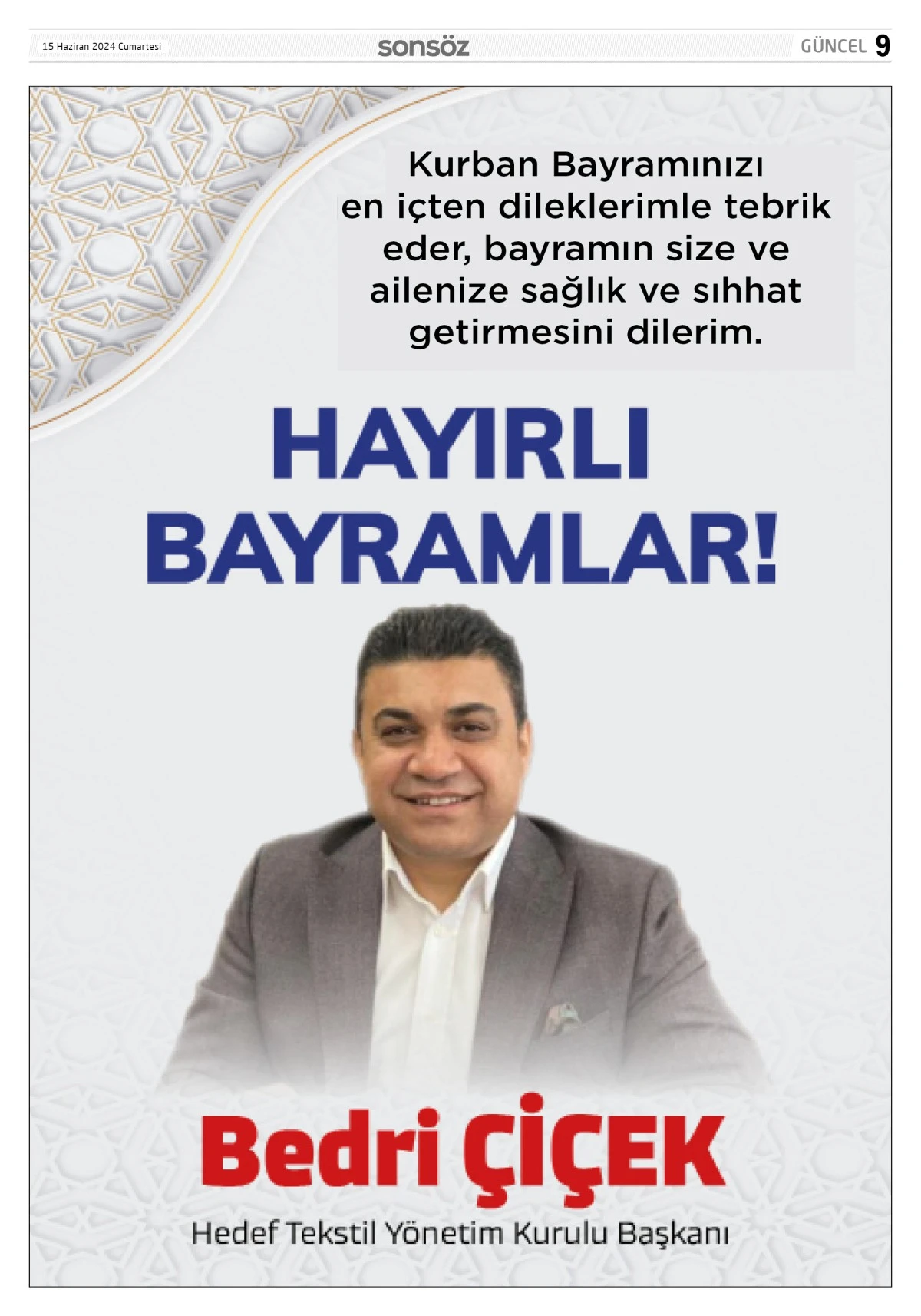 15 Haziran 2024 e-gazete