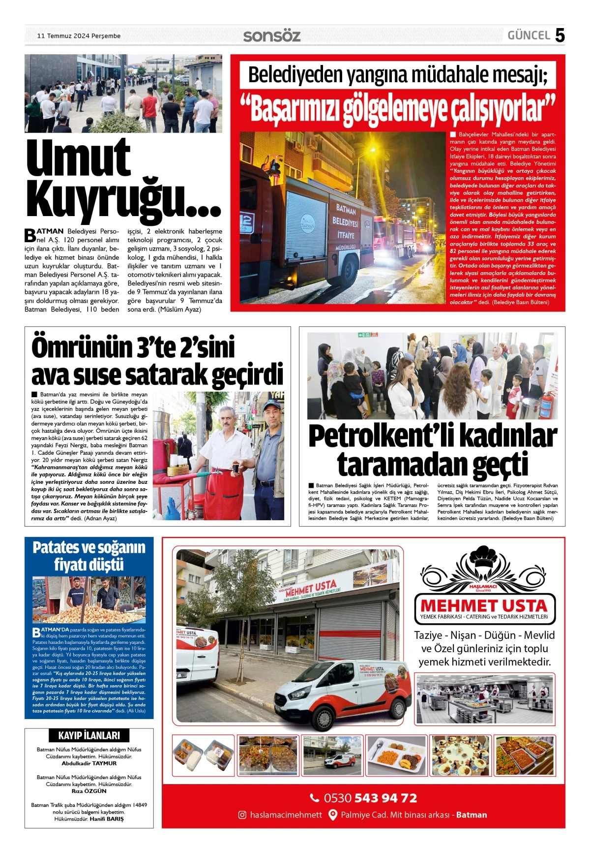 11 Temmuz 2024 e-gazete