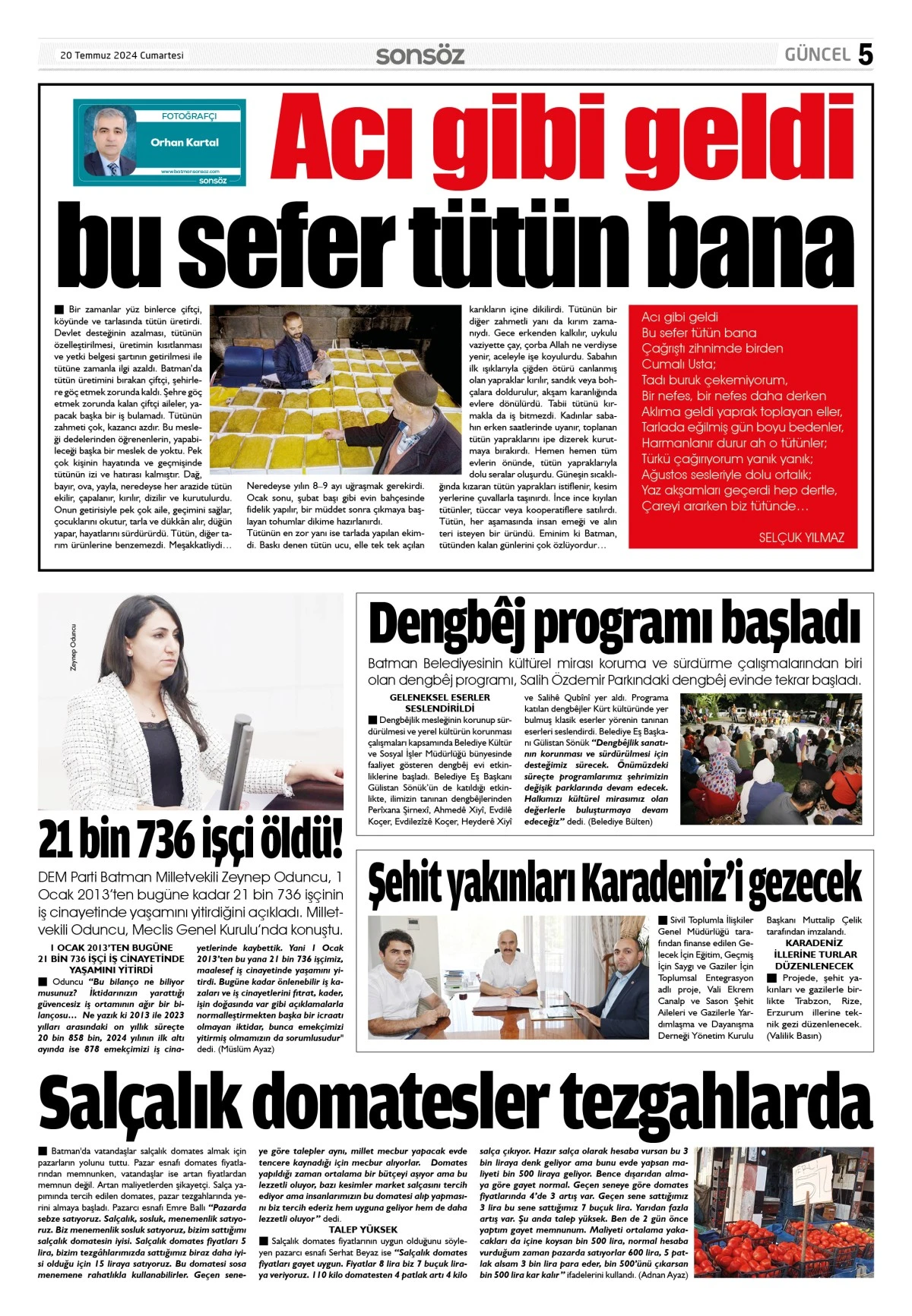 20 Temmuz 2024 e-gazete