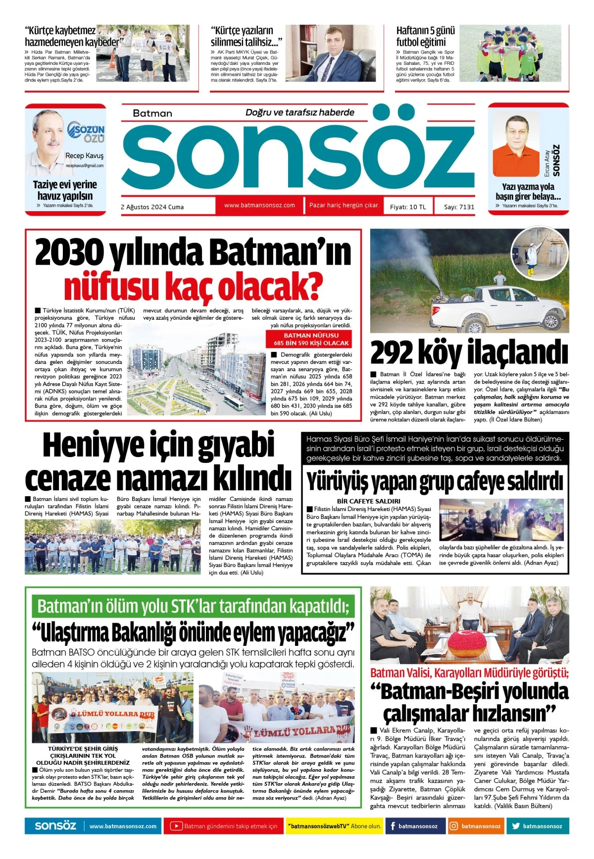 2 Ağustos 2024 e-gazete