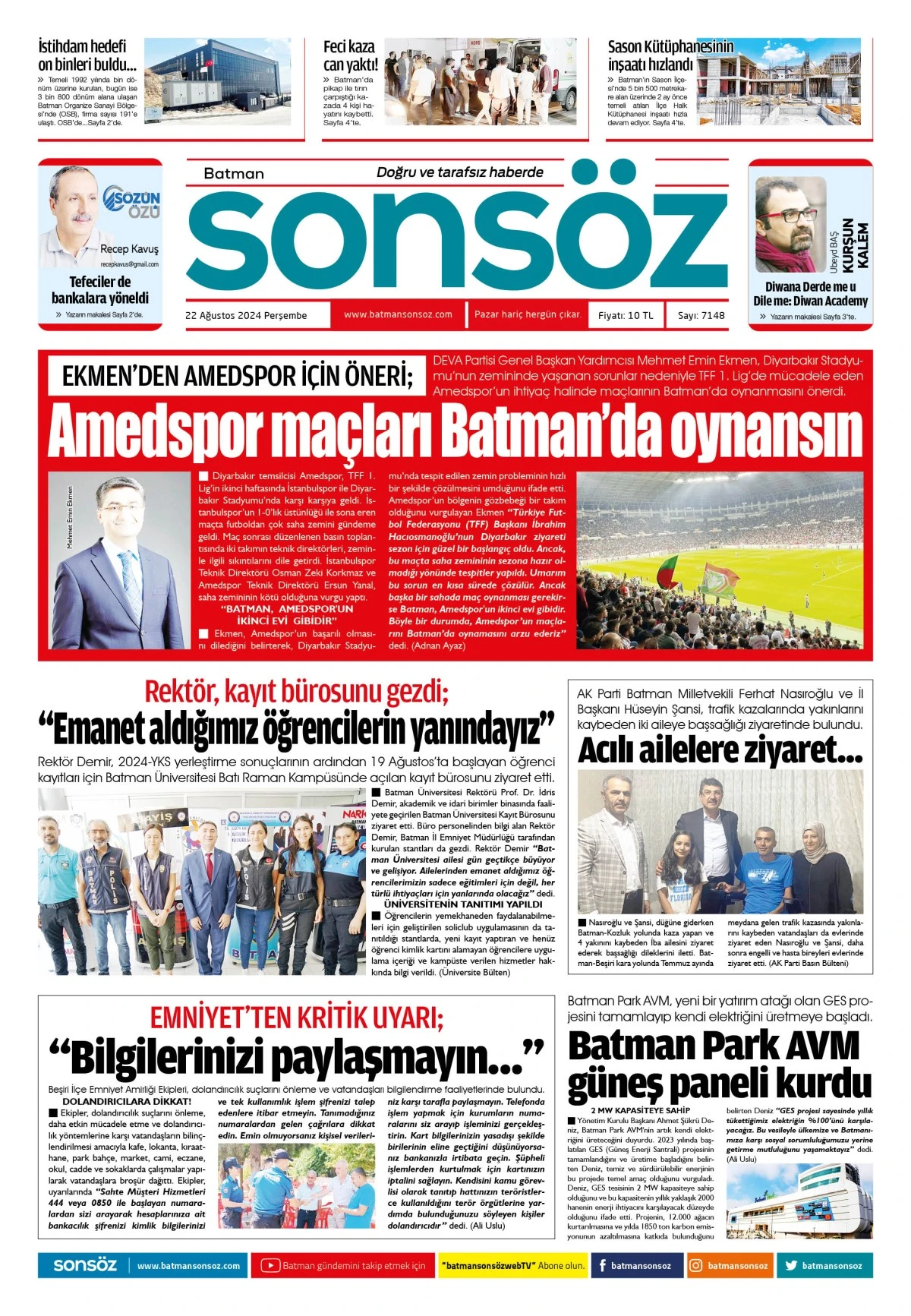 22 Ağustos 2024 e-gazete