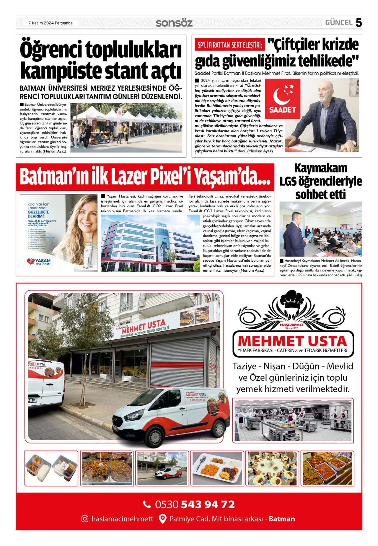 7 Kasım 2024 e-gazete