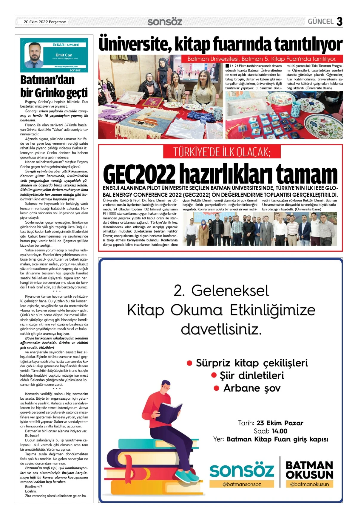 20 Ekim 2022 e-gazete