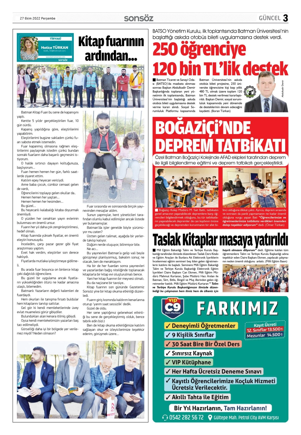 27 Ekim 2022 e-gazete