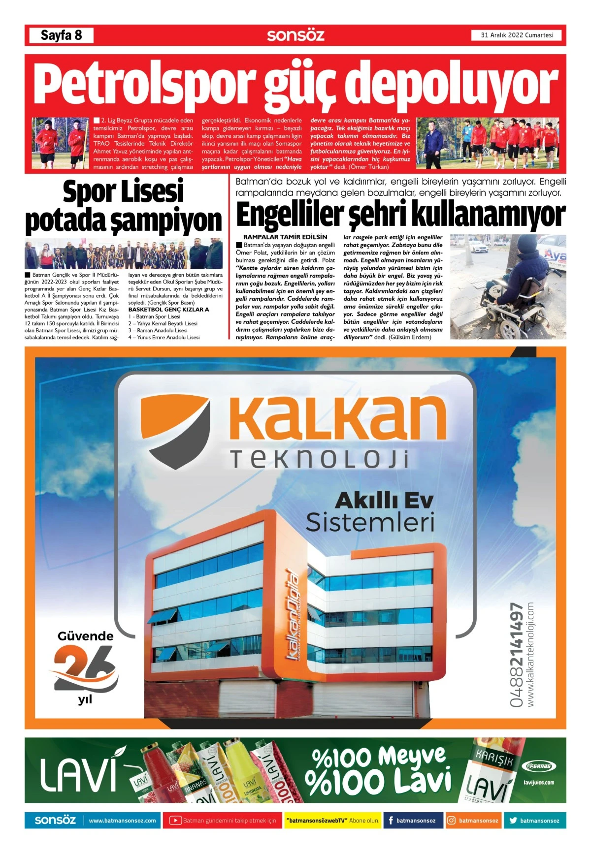 31 Aralık 2022 e-gazete