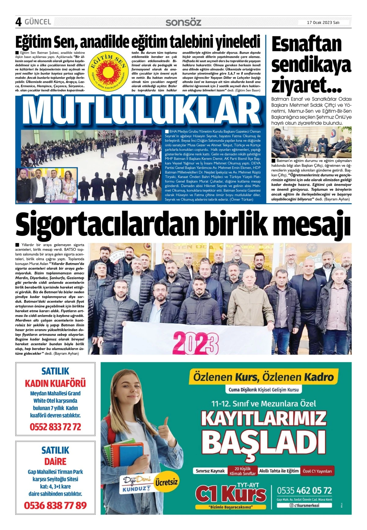 17 Ocak 2023 e-gazete