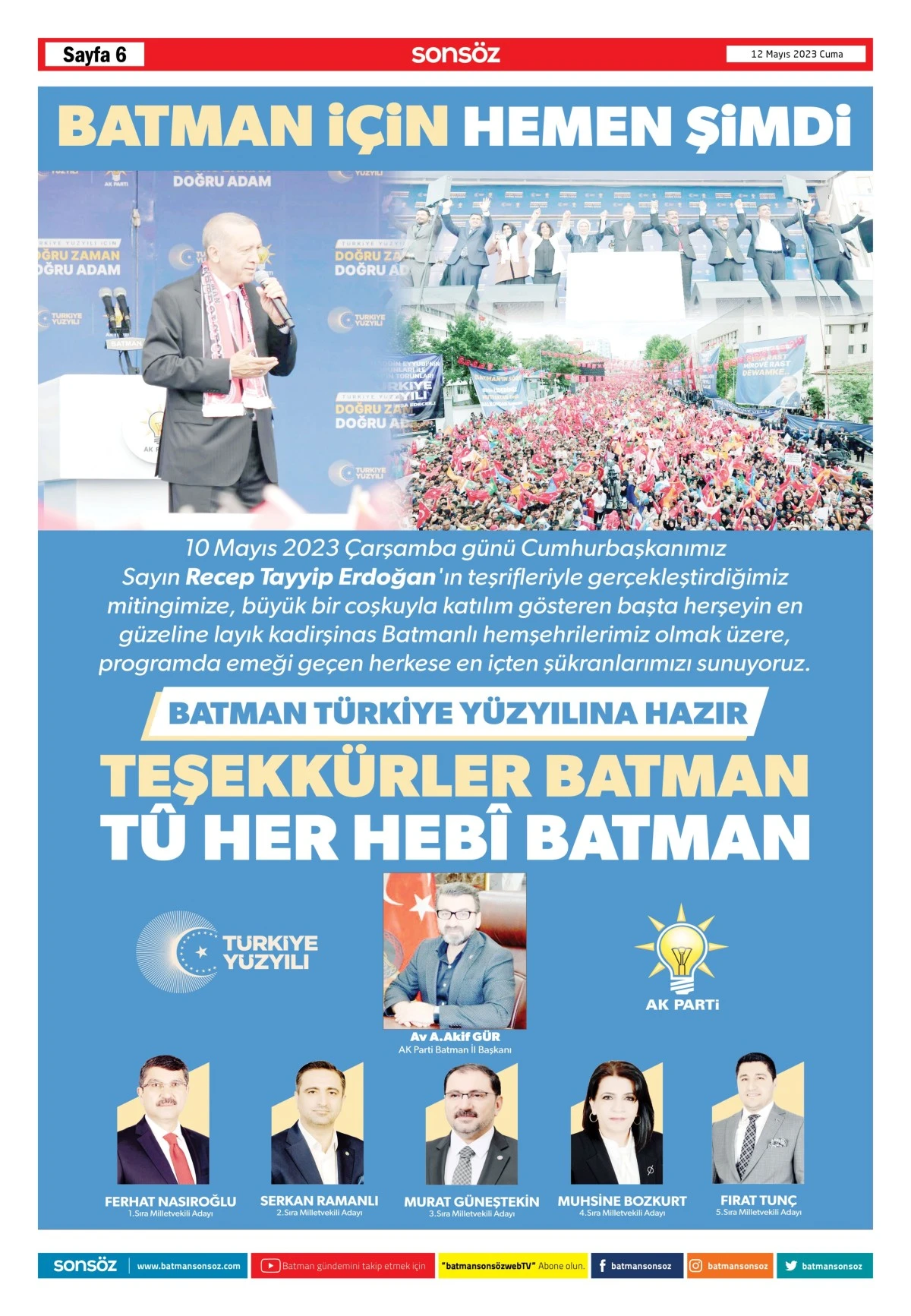 12 Mayıs 2023 e-gazete