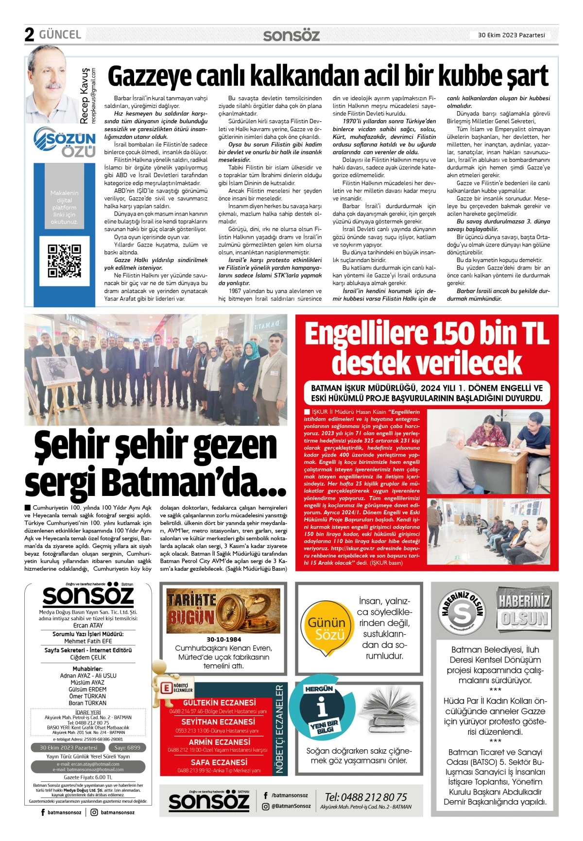 30 Ekim 2023 e-gazete