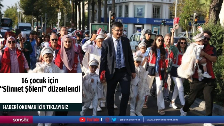 16 çocuk için "Sünnet Şöleni" düzenlendi