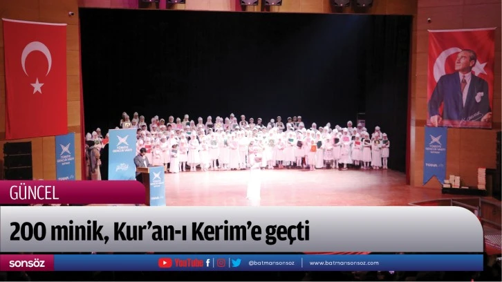 200 minik, Kur’an-ı Kerim’e geçti