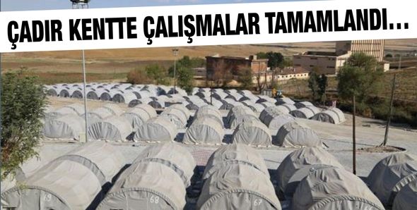 ÇADIR KENTTE ÇALIŞMALAR TAMAMLANDI…