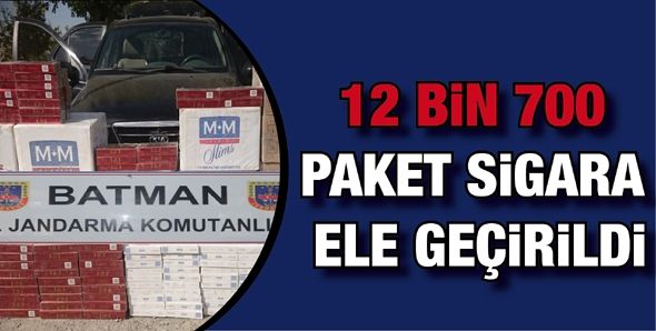 12 BİN 700 PAKET SİGARA ELE GEÇİRİLDİ