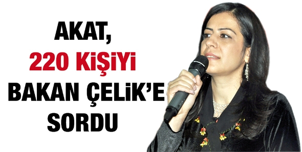 AKAT, 220 KİŞİYİ BAKAN ÇELİK’E SORDU