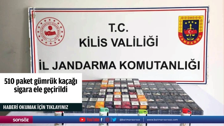 510 paket gümrük kaçağı sigara ele geçirildi