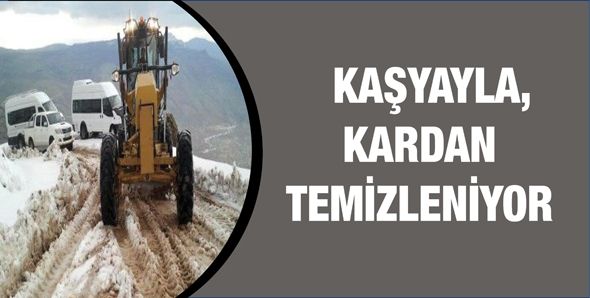 KAŞYAYLA, KARDAN TEMİZLENİYOR