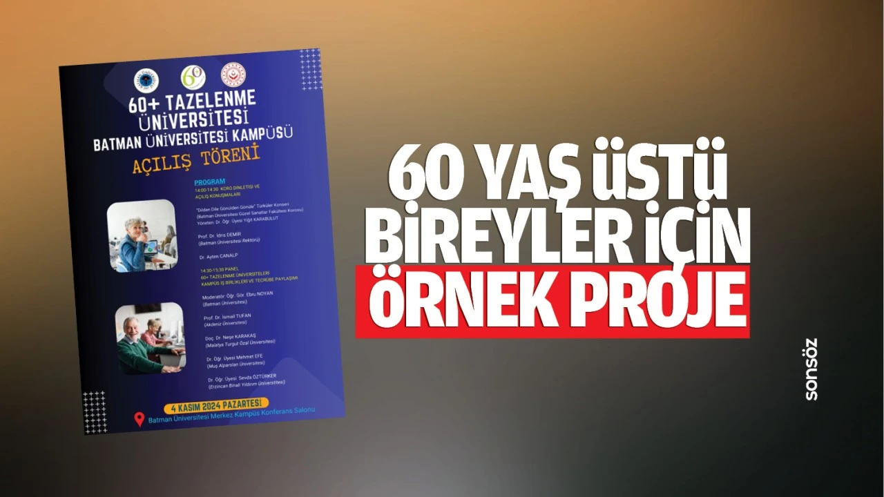 60 yaş üstü bireyler için örnek proje