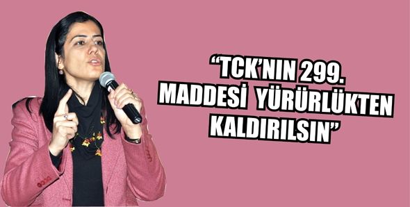 “TCK’NIN 299. MADDESİ YÜRÜRLÜKTEN KALDIRILSIN”