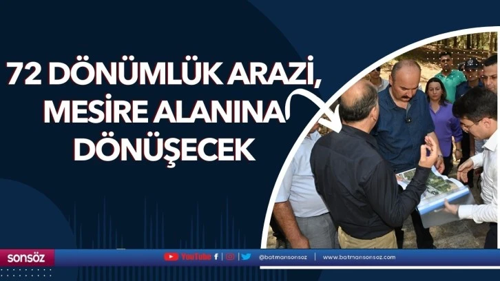 72 dönümlük arazi, mesire alanına dönüşecek