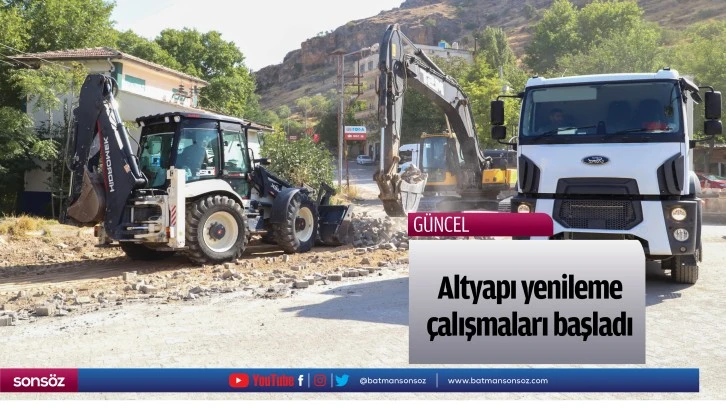 Altyapı yenileme çalışmaları başladı