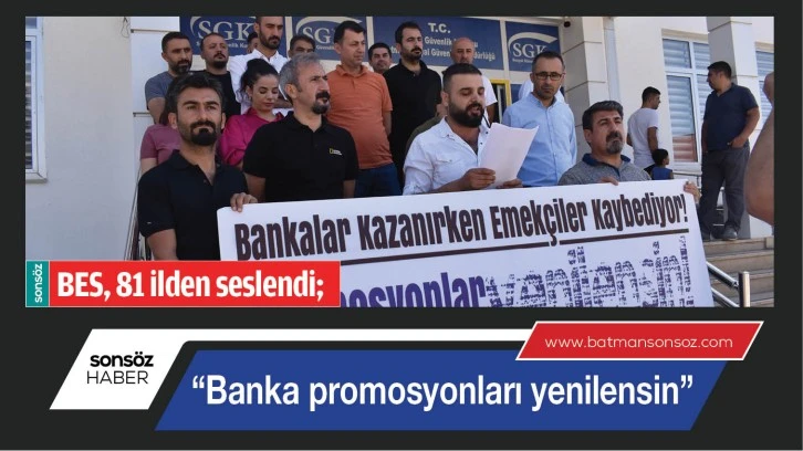 “Banka promosyonları yenilensin”