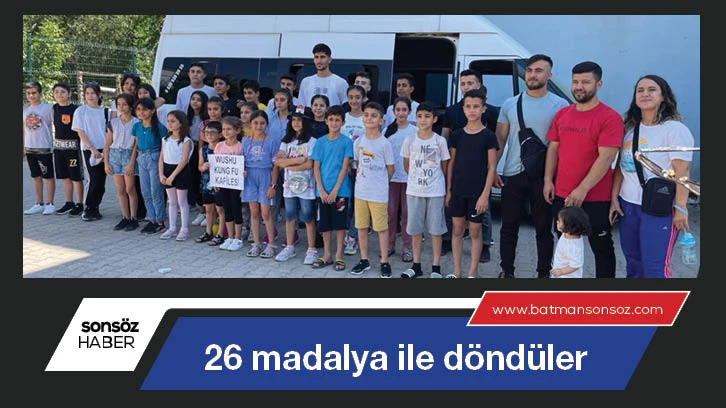 Batman'a 26 madalya ile döndüler