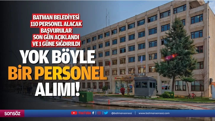 Yok böyle bir personel alımı!