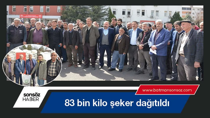 Batman'da 83 bin kilo şeker dağıtıldı