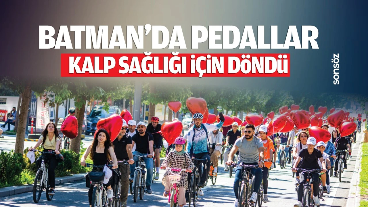 Batman’da Pedallar kalp sağlığı için döndü