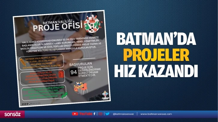 Batman'da projeler hız kazandı