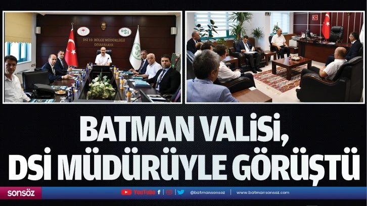 Batman Valisi, DSİ müdürüyle görüştü