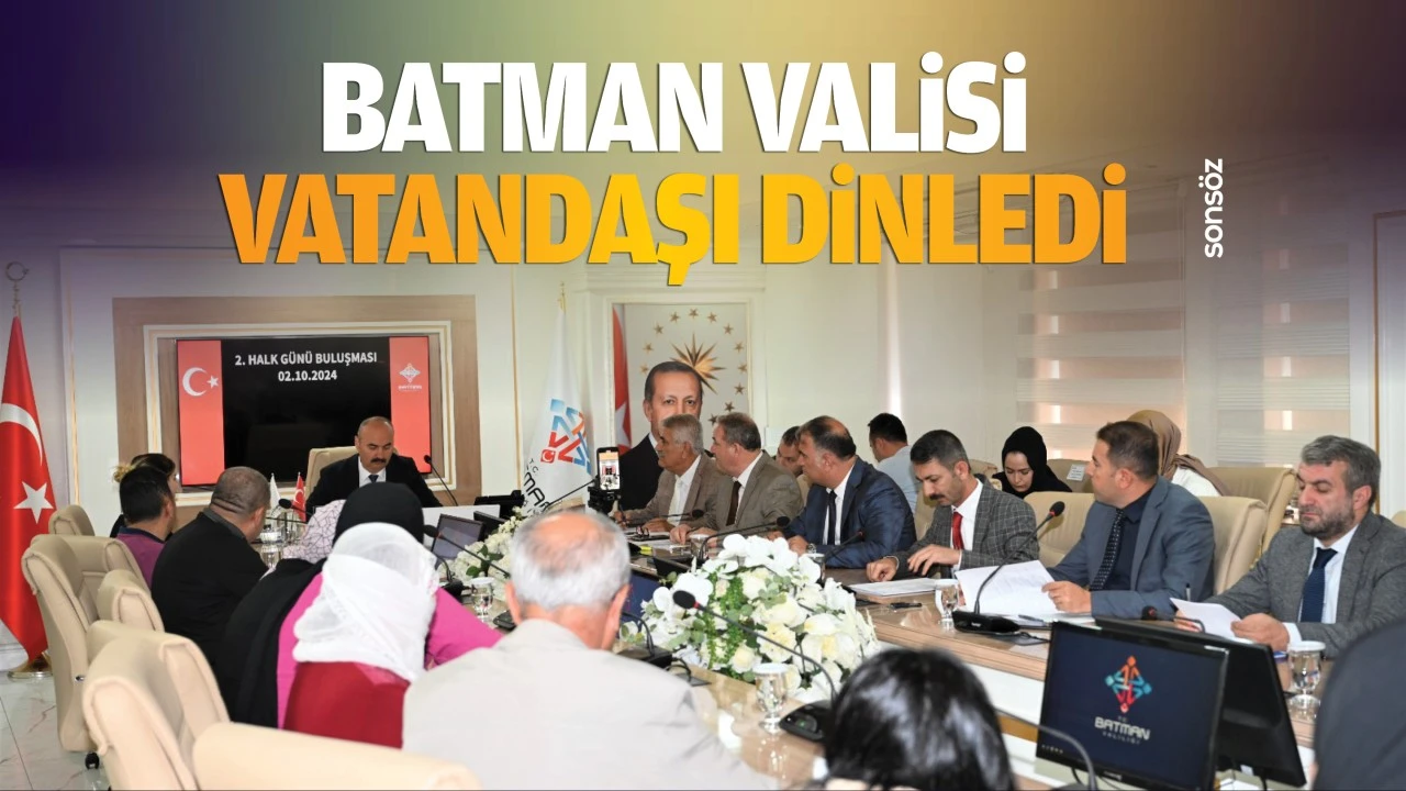 Batman Valisi, vatandaşı dinledi