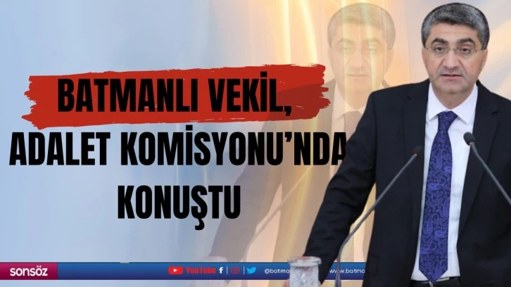 Batmanlı Vekil, Adalet Komisyonu’nda konuştu