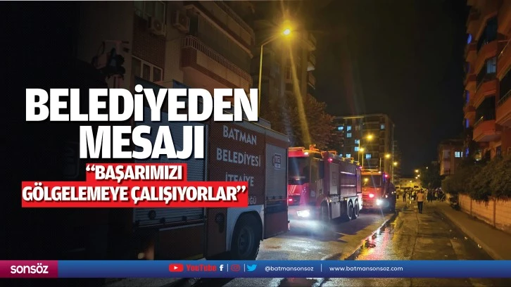 Belediyeden mesajı; “Başarımızı gölgelemeye çalışıyorlar”