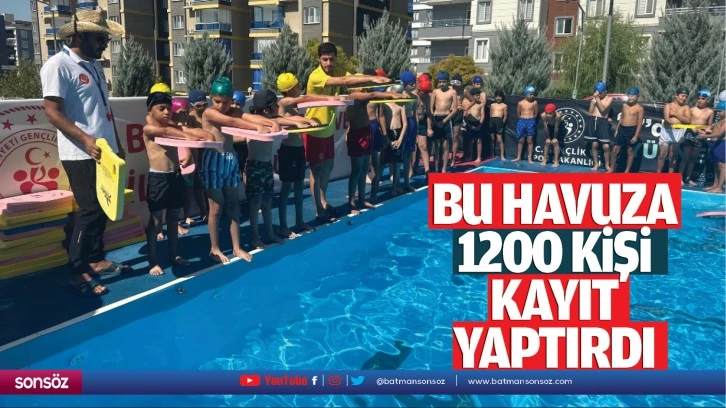 Bu havuza 1200 kişi kayıt yaptırdı