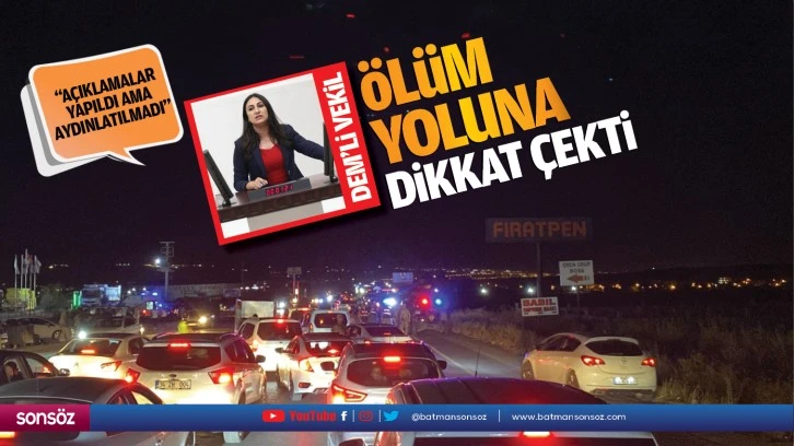 DEM’li vekil, ölüm yoluna dikkat çekti