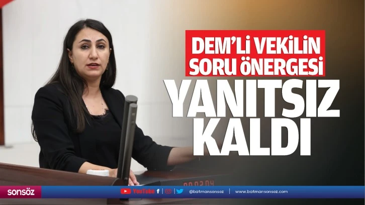 DEM’li vekilin soru önergesi yanıtsız kaldı