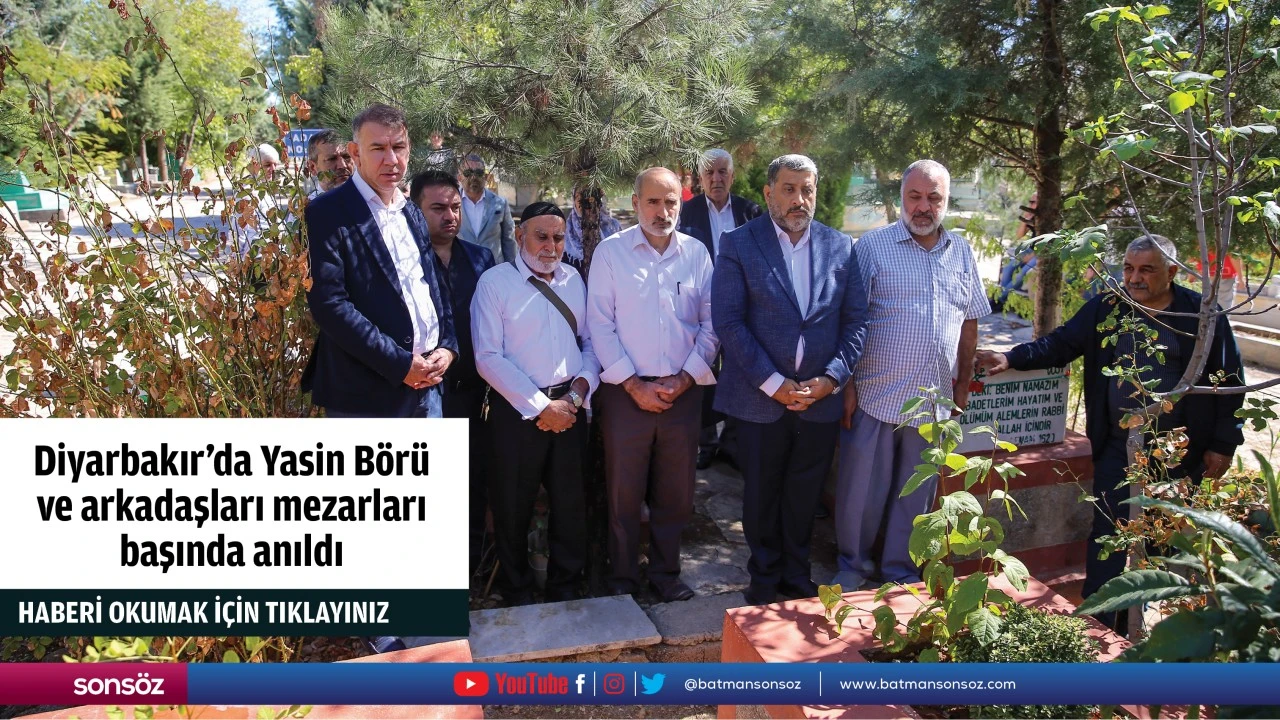 Diyarbakır'da Yasin Börü ve arkadaşları mezarları başında anıldı