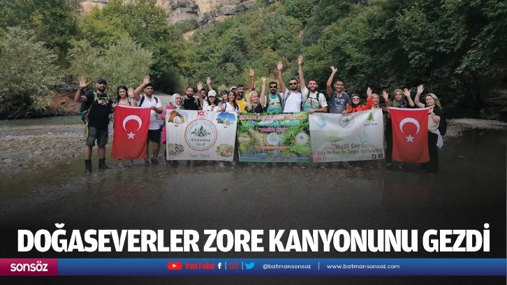 Doğaseverler Zore Kanyonunu gezdi