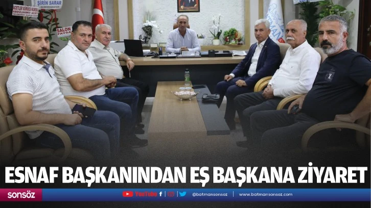 Esnaf Başkanından Eş başkana ziyaret