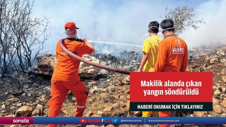 Gaziantep'in Nurdağı ilçesinde makilik alanda çıkan yangın söndürüldü