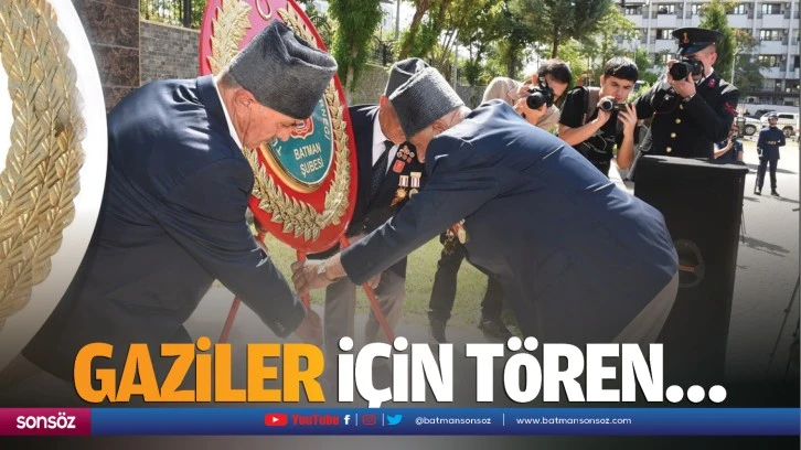 Gaziler için tören…