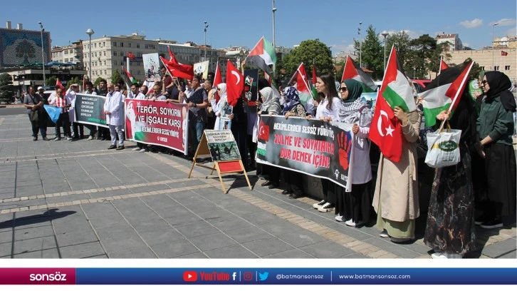 Gazze'ye destek için "sessiz yürüyüş" yapıldı