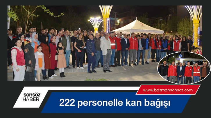 Gençlik, 222 personelle kan bağışladı