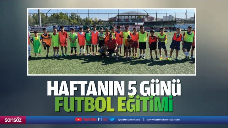 Haftanın 5 günü futbol eğitimi