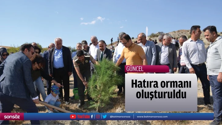 Hatıra ormanı oluşturuldu