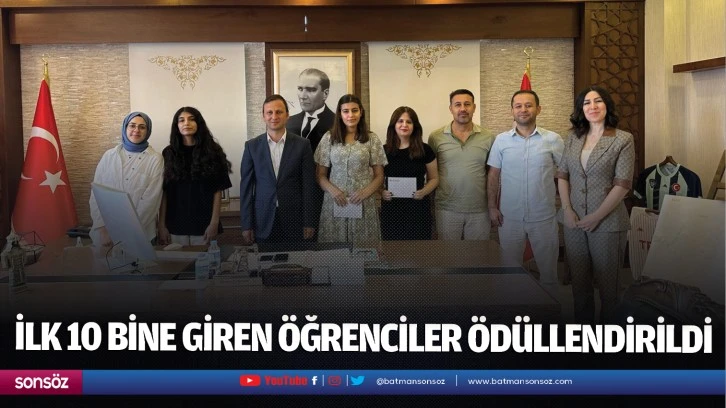 İlk 10 bine giren öğrenciler ödüllendirildi