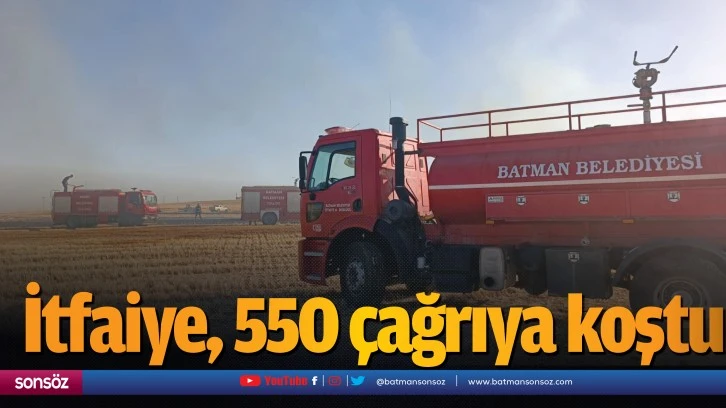 İtfaiye, 550 çağrıya koştu