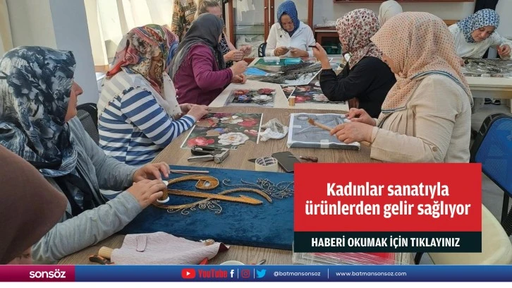 Kadınlar filografi sanatıyla yaptıkları ürünlerden gelir sağlıyor