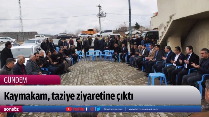 Kaymakam, taziye ziyaretine çıktı