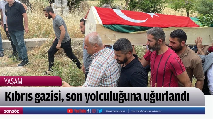 Kıbrıs gazisi, son yolculuğuna uğurlandı